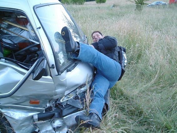 Hit by a van