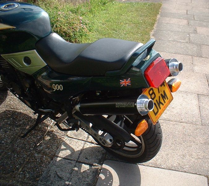 my Trident's new exhausts