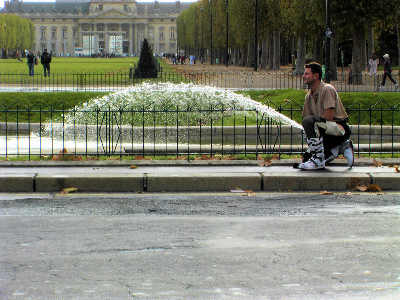 When a biker's got to go- he goes. . . . When a biker's got to go- he goes. . . .