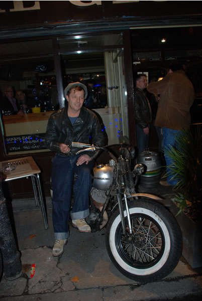 Huggy Leaver outside the Royal George