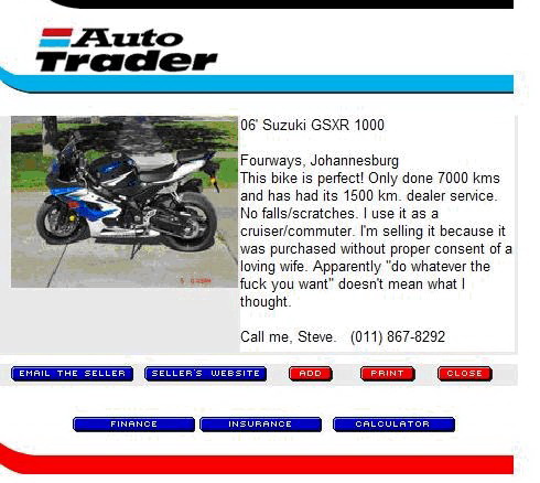 Actual Autotrader Ad