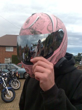 Steve does pink Helmets!