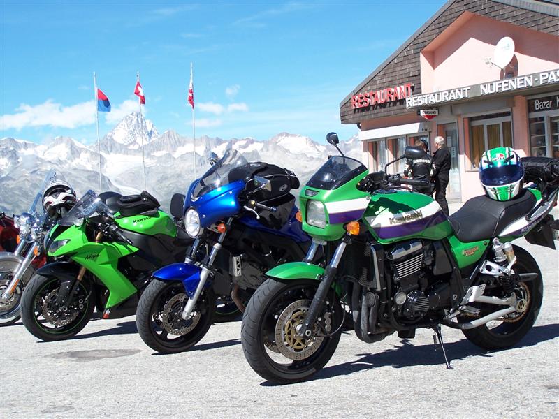 The Swiss trio on the Nufenen Pass.