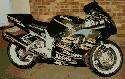 not my fav job but its what he wanted..candy paint looked great in sun,we put the front mudguard on the next day when we fitted a new tyre
